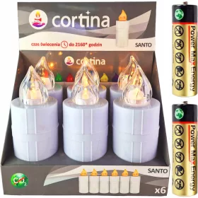   Set de 6 lumânări electrice pentru candele cu baterii incluse și rezistente la apă