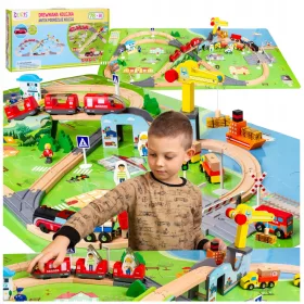  TREN URIAȘ DE LEMN + PUZZLE