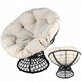  Fotoliu pivotant de gradina Saska, nuante de bej