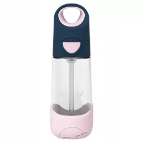 B.Box sticla de apa tritan cu paie, roz, 450 ml