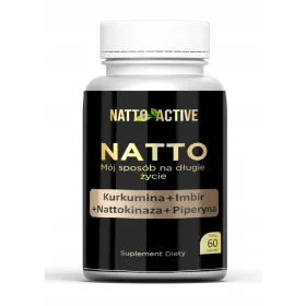   Supliment Natto Active cu Kurkumină, Ghimbir și Nattokinază - 60 capsule