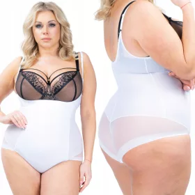    CORP ca un corset chiloți alb de slăbit modelarea fenomen SIZE PLUS