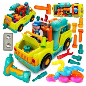    Camion de demontare AIG cu scule + 2x TUB POP TUBURI SENSORIALE ORIGINALE 66cm