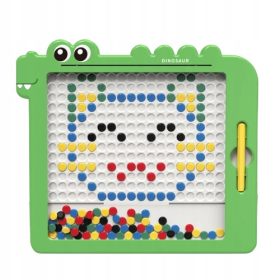    Dino Board – o tablă magnetică cu discuri de mozaic Montessori MagPad