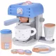  Aparat de cafea albastru din lemn cu o cana, mici electrocasnice ZA4834