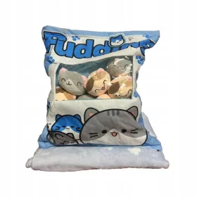    Pernă de budincă de pisică cu modele de mascote care aruncă Aduceți 8 mici