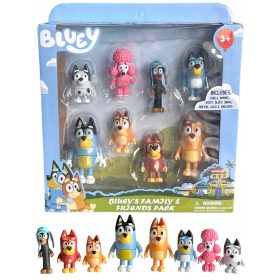  SET FIGURINE BLUEY BINGO - 8 BUC FAMILIA ALBASTRĂ