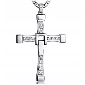  Colier CROSS VIN DIESEL TORETTO 18K SILVER STEEL