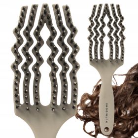    Perie de păr cu peri NATURALI DE MISTREL, gri-maro NETEZEȚĂ TAUP