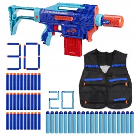    SET NERF ELITE 2.0 STORMCHARGE WILD EDITION + VESTĂ + 30 ARTE