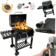  GRIL PREMIUM MARE DE CARBUNE TERMOMETRU DUBLU GRIL + 4x MATERIALE BBQ 1011