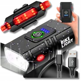    Iluminat pentru biciclete DBG Lampă pentru bicicletă față spate USB reîncărcabilă LED 800 lm reîncărcabilă