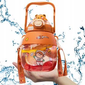    Sticlă Sticlă Apă Cană Pentru Copii La Școală Grădiniță Ursuleț 950ml