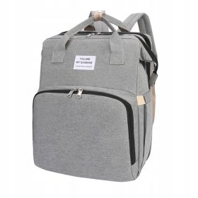    Rucsac mare multifunctional/geanta mamei cu functie de dormit - gri