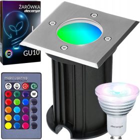    Lampă de supraîncărcare Decorya DecoGround 50 W + BEC DECORYA LED GU10 RGB 16 CULORI PE TELECOMANDĂ