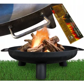    FOGAR MARE DE GRADINA Ø80 CM GRIL BOL CEL MAI GROSI FOARTE XXL + GRATUIT!