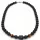  Colier bărbătesc LaReine turmalină, lavă vulcanică, ochi de tigru, 55 cm