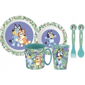    BLUEY SET MIC DECUN CINA UTENSILĂ CÂNĂ TACĂMURI ALBASTRU