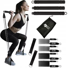 BAR DE FITNESS PILATES + 4 BANDE DE REZISTENTA MuscleForge