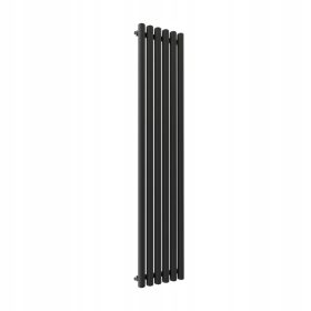    Radiator decorativ vertical Duraterm ROUND 180x36 cm negru, distanta 5 cm