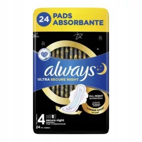    Always Ultra Secure Night (mărimea 4) Tampoane sanitare cu aripi, 24 buc.