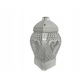  Lumanare capela Glamour Heart, neagra, 30 cm