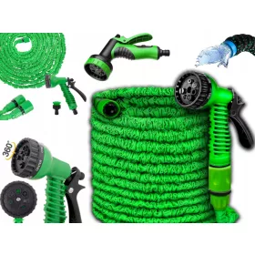    Furtun de grădină PUTERNIC EFICIENT 30M EXTENSIBIL + CONECTOARE + ACCESORII PISTOL
