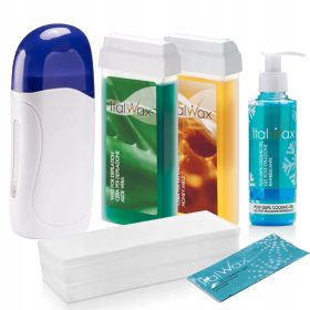    ItalWax 2x CEARA DE DEPILARE PE ROLA 100ml + INCALZIT DE CEARA STRIPES