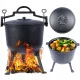 Cazan de vanatoare, fonta, oala maghiara pentru foc de tabara, gratar, 10l