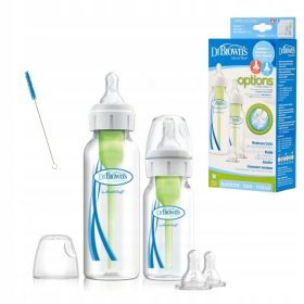    KIT STARTER DR.BROWN'S STICLA 120ML + 250ML + TEINE NIVELUL 1 SI 2