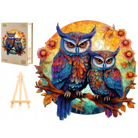    PUZZLE MARE DIN LEMN 300 DE BUCINI FAMILIA BUFNINILOR ÎN CUTIE DE LEMN