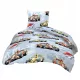  Lenjerie de pat bumbac copii 160x120 50x70 masini de curse 238sza
