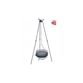    POLISH Gratar forjat, trepied suspendat, rotund, 60 cm, gradina, solid