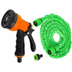    Pistol pentru furtun de gradina 8 functii + FOND TELESCOPIC FLEXIBIL DE GRADINA 3M - 8M