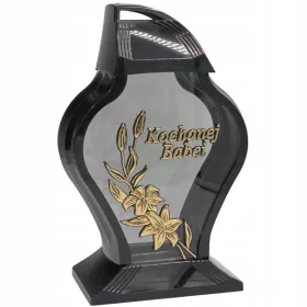   Lampion Funerar Modern "Draga Bunică" cu Aplicații Aurii 3D Model LL46