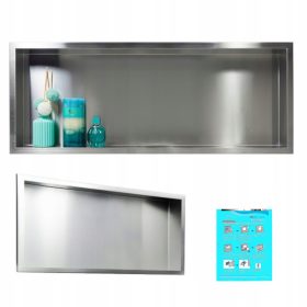    Balneo Wall-Box One raft încastrat baie 90 x 30 x 10 cm inox