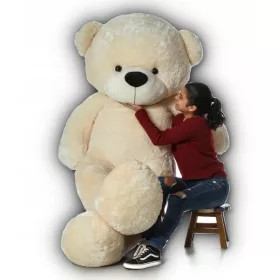  Mascota ursuleț cu fundă PreSton ecru, 200 cm
