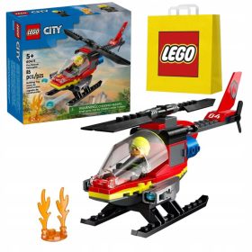    Elicopter de salvare LEGO City 60411 + Pungă de hârtie LEGO