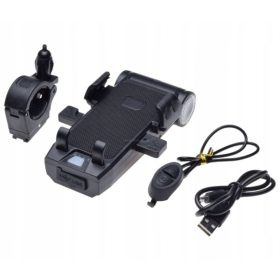    Lumină față pentru bicicletă 500 lm 3500mAh + Suport telefon reglabil 68-98mm