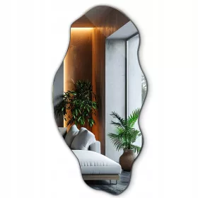    Oglindă asimetrică organică neregulată modernă pentru camera de zi din baie
