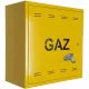 Dulap gaz Km Express 600 × 600 × 250 mm, galben RAL 1021, usa stanga