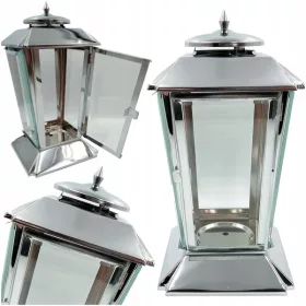  Lumanare metalica PARIS II, argintiu deschis