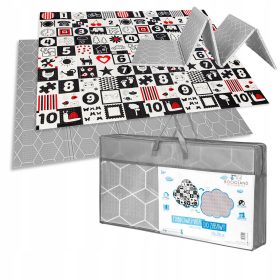    Covoraș XXL din spumă, gri premium, pliabil, față-verso, interactiv, 150x200