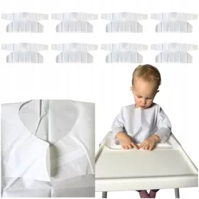  8× Sorț Bibsy Baby alb 1 buc.