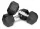  Haltere fixe 2x10kg fontă cauciucate SET 20kg HEX pentru antrenament SOLID