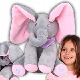  MASCOTA INTERACTIVĂ DE PELUȘ CANTĂ OAMENI ELEFANT