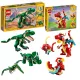  LEGO Creator 3 în 1 31058 Dinozauri puternici + LEGO Creator 3 în 1 31145 Dragonul Roșu