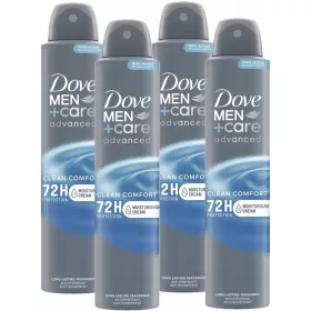  Spray antiperspirant Dove Men+Care Clean Comfort 4x200 ml