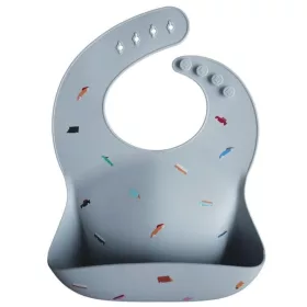  Bavetă din silicon Mushie, albastru