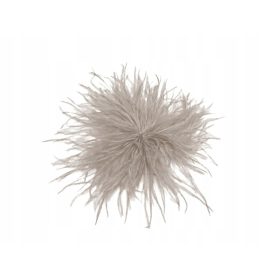  Brosa cu pene de strut marabu, bej deschis